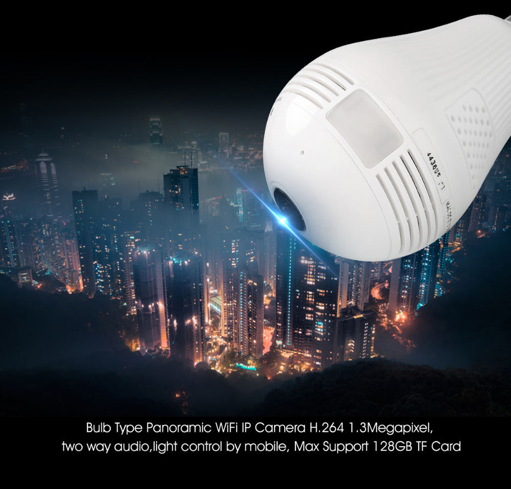 Security Ip Wireles VR 360 Bulb Camera