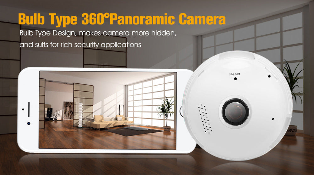 Security Ip Wireles VR 360 Bulb Camera