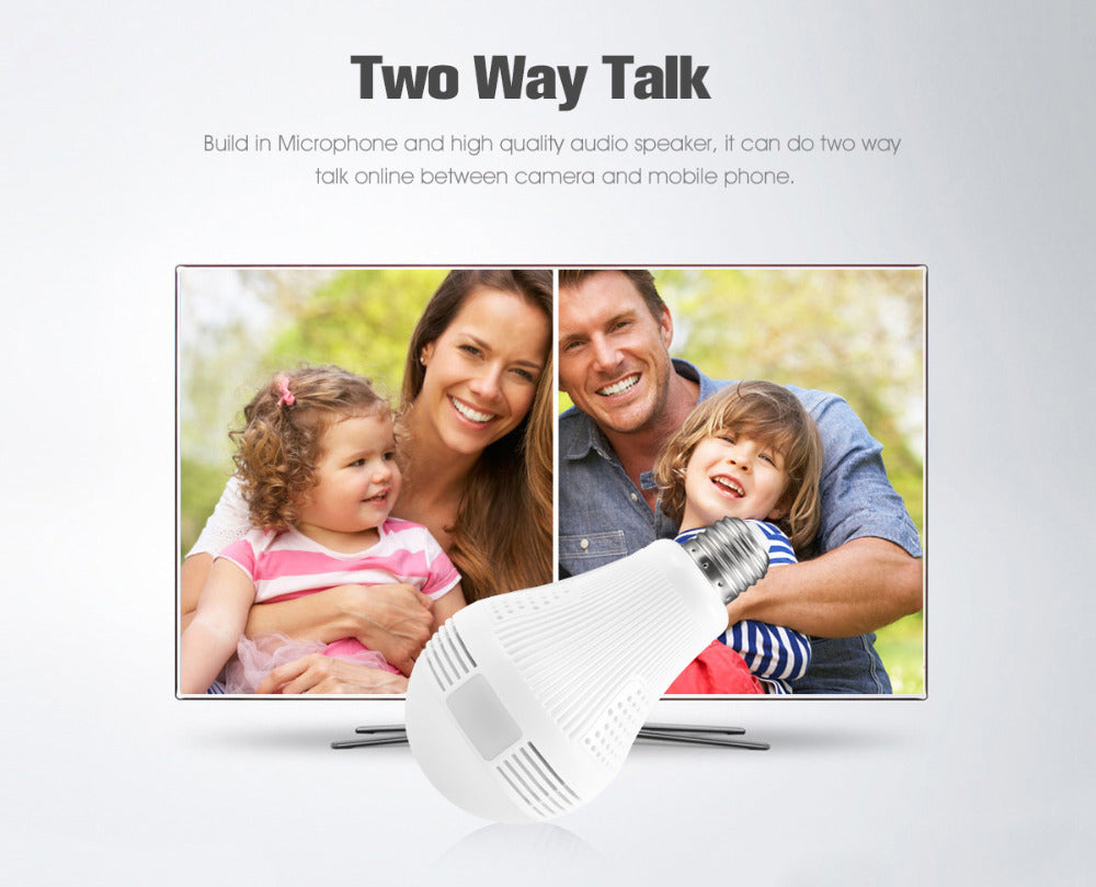 Security Ip Wireles VR 360 Bulb Camera