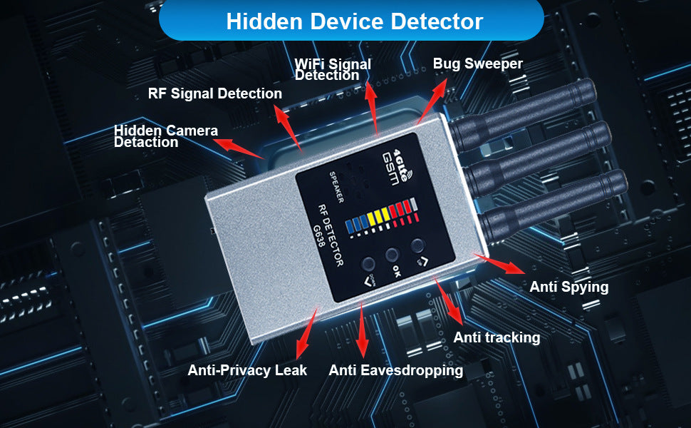 Clearly Hidden RF Bug Detector