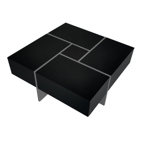 Unique Design Coffee Table With 4 Hidden Storage Compartment