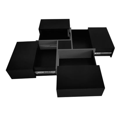 Unique Design Coffee Table With 4 Hidden Storage Compartment
