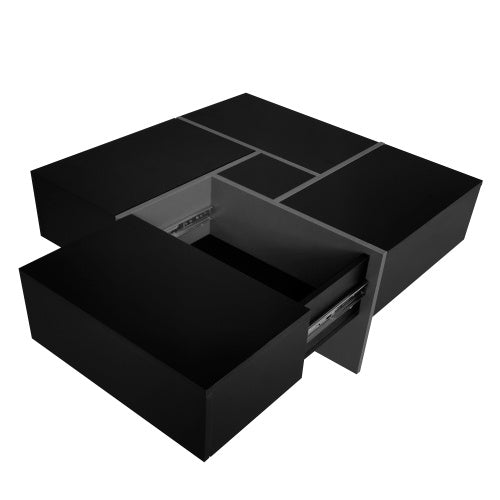 Unique Design Coffee Table With 4 Hidden Storage Compartment