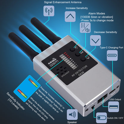 Clearly Hidden RF Bug Detector